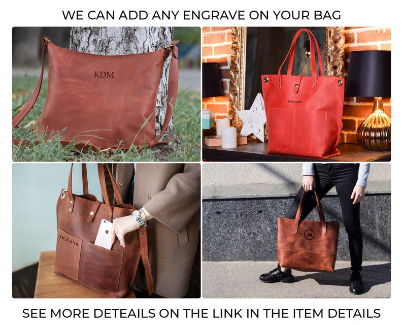 Simple Black Leather Tote Bag, Minimalist Everyday Work Bag image 6