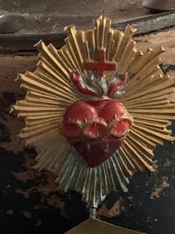 Antique French Sacred Heart Crown Diadem