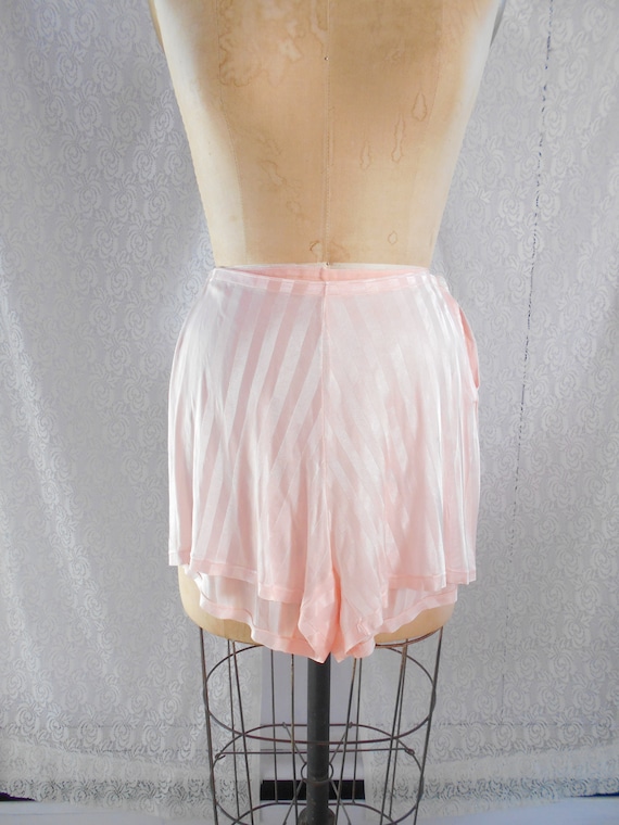 Beautiful 1930's Pale Pink Striped Silk Tap Pants