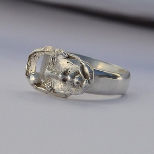 Statement sterling silver &quot;FACE&quot; ring