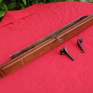 Jones Sewing Machine Treadle Cabinet Front Tilting Drawer 1920's With Hinges and Working Lock Key Wooden Drawer.