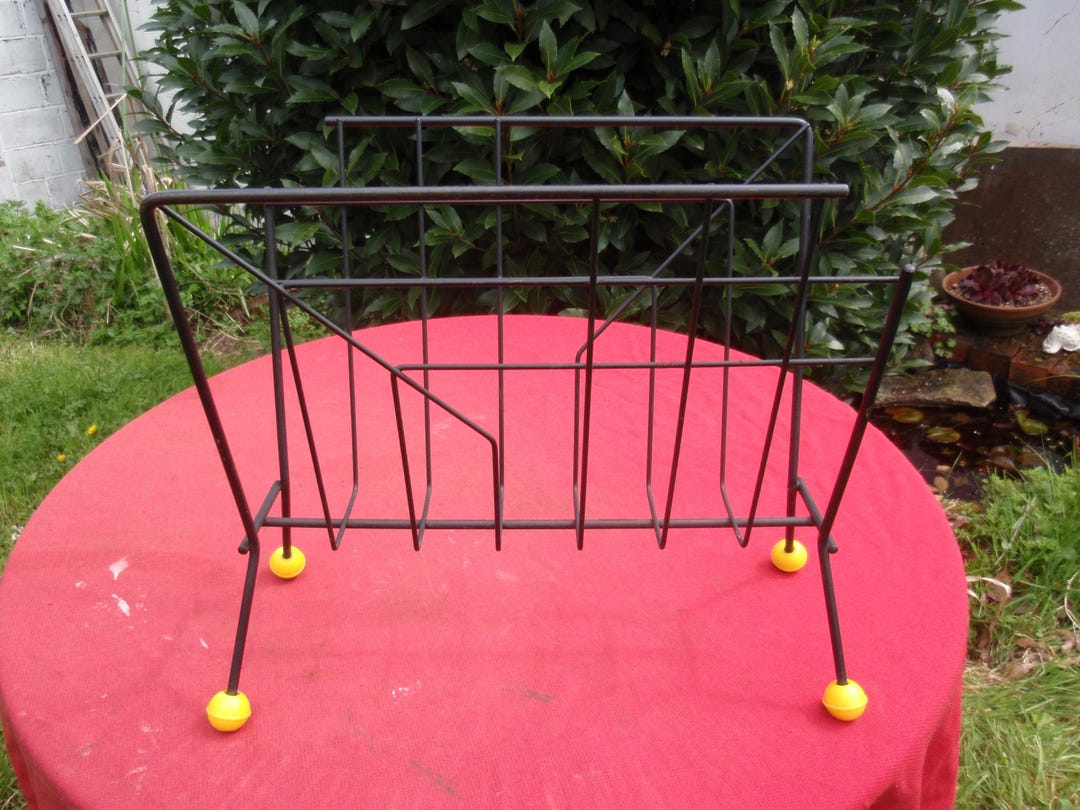 Sputnik Magazine Rack Atomic Mid Century Wire Magazine Rack Vinyl LP ...