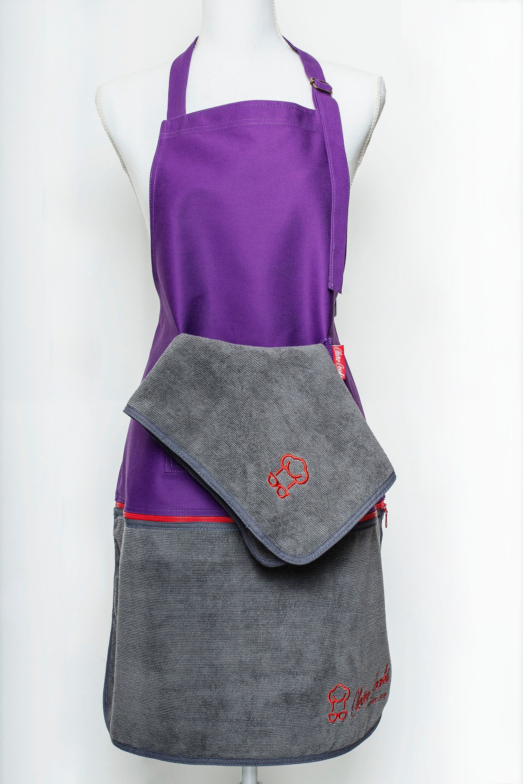 Cooking & Baking Kitchen Apron With Detachable Zip Microfibre Towel
