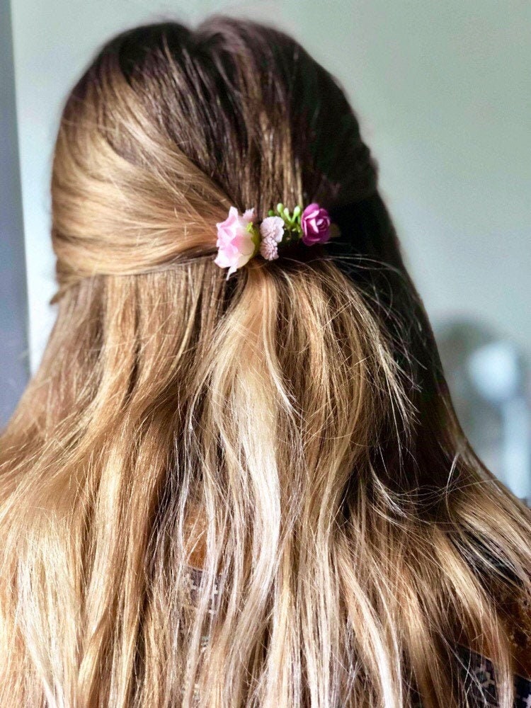 artificial flowers for hair clips