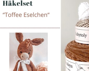 Häkelset Toffee Eselchen, Häkel Kit, DIY Häkelset, DIY Eselchen Häkel Kit