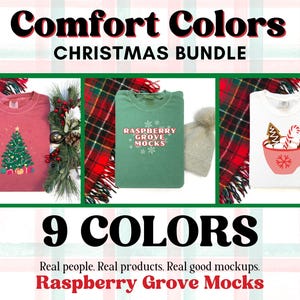 Comfort Colors Christmas Bundle, Christmas Mockup Bundle, Holiday Mock up Bundle, Comfort Colors 1717 Mockup Bundle, C1717 Holiday Mockups