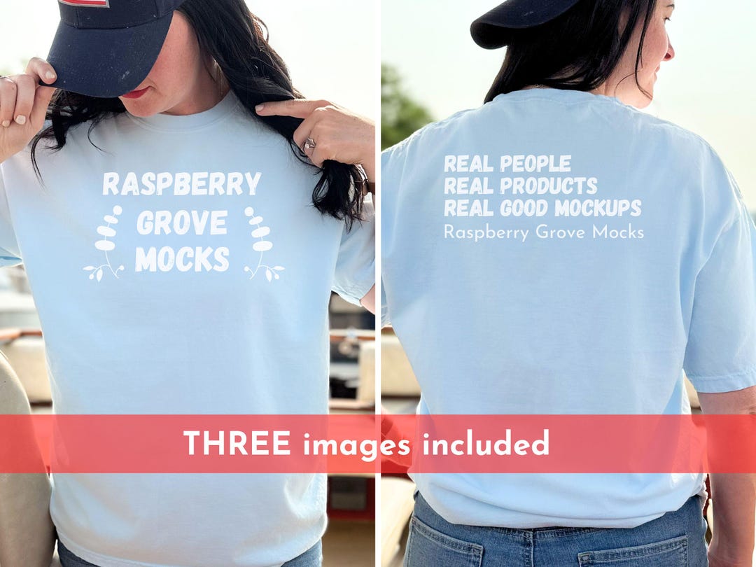 Front and Back Mockup, Comfort Colors Backside Mockup