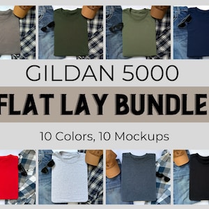 Gildan 5000 Mock up Bundle Father&#39;s day Mockup Bundle Gildan 5000 Tshirt Mockup Mens Mockups Black Gildan Mock up Folded Flatlay Mockup