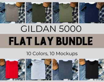 Gildan 5000 Mock up Bundle Father's day Mockup Bundle Gildan 5000 Tshirt Mockup Mens Mockups Black Gildan Mock up Folded Flatlay Mockup