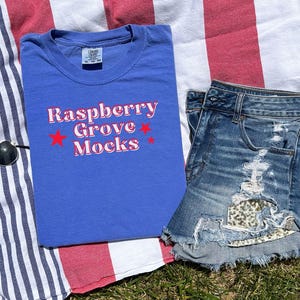 Comfort Colors July 4th Mockup, Flo Blue Comfort Colors Mock up, Flo Blue 4th of July Mockup, Flo Blue 1717 Flatlay Mock up, C1717 Mockup