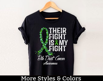 Bile Duct Cancer Awareness Shirt, Their Fight Is My Fight, Bile Duct Support Squad, Bile Duct Cancer Fighter