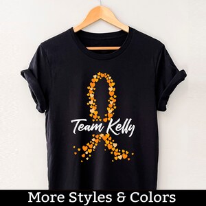 Personalized Appendix Cancer Awareness Shirt, Custom Cancer Team Orange Ribbon TShirt, Appendix Cancer Support Squad, Motivational Shirt