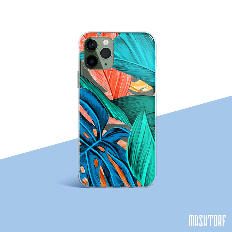 Tropic iPhone 12 Mini Case Leaves iPhone 11 Pro Case Palms iPhone XS Max Case Silicone iPhone 8 Plus Case iPhone XR Case TPU iPhone X Case