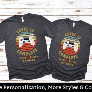 Level 13 Complete Shirt 13th Wedding Anniversary Gift For Husband Wife Him Her 13 Year Wedding Anniversary Gifts For Couple