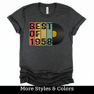 Best Of 1958 Shirt, 66th Birthday Gift For Men Women, 66 Years Old, Sixty Sixth Birthday Shirt, 66 Bday T-shirt, Birthday Party TShirt
