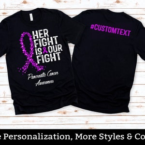 Custom Pancreatic Cancer Awareness Shirt, Personalized Cancer Purple Ribbon TShirt, Pancreatic Support Squad, Pancreatic Cancer Fighter