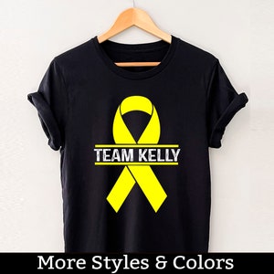 Custom Sarcoma Cancer Awareness Shirt, Personalized Cancer Yellow Ribbon, Sarcoma Support Squad, Sarcoma Cancer Fighter