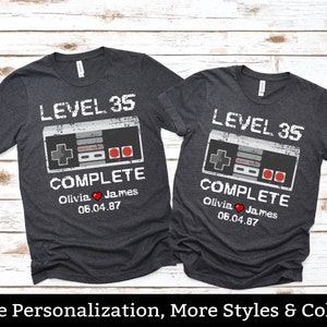 Level 35 Complete 35th Anniversary Gift For Husband Wife Couple 35 Year Wedding Anniversary Gifts For Him Her