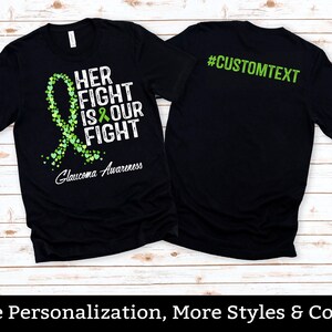 Custom Glaucoma Awareness Shirt, Her Fight Is Our Fight, Glaucoma Support Squad, Glaucoma Warrior Fighter Shirts