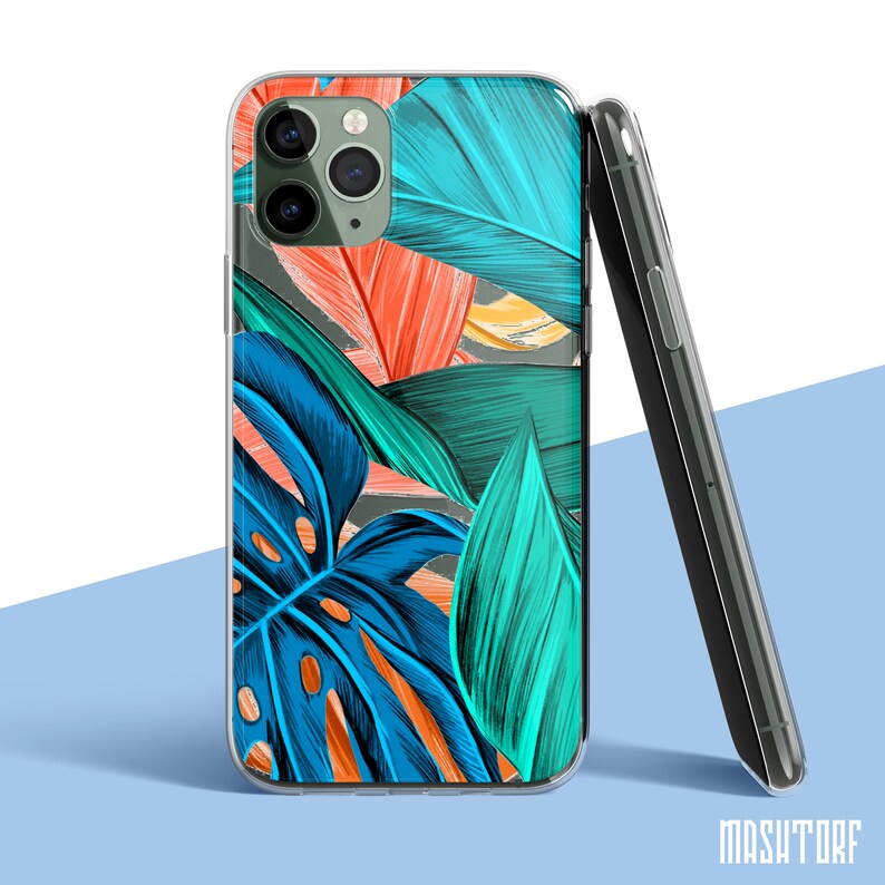 Tropic iPhone 12 Mini Case Leaves iPhone 11 Pro Case Palms iPhone XS Max Case Silicone iPhone 8 Plus Case iPhone XR Case TPU iPhone X Case