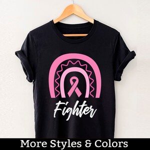 Breast Cancer Awareness Shirt, Fighter Breast Cancer Pink Ribbon TShirt, Breast Cancer Support Squad, Breast Cancer Warrior