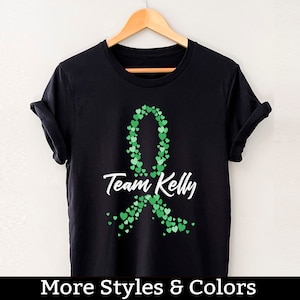 Personalized Gallbladder Cancer Awareness Shirt, Custom Cancer Team, Green Ribbon TShirt, Support Squad, Gallbladder Cancer Fighter