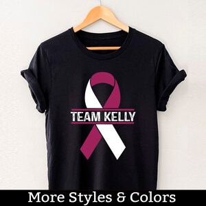 カスタム頭頸部がん啓発シャツ、パーソナライズされたがんTシャツ、頭頸部がんサポートチーム、頭頸部がんファイター