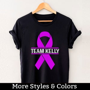 Pancreatic Cancer Awareness Shirt, Personalized Cancer Purple Ribbon TShirt, Pancreatic Support Squad, Pancreatic Cancer Fighter