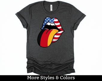 German And American Flag Shirt / Sweatshirt / Hoodie, Deutschland Roots TShirt, Half German Half American Shirt, US German Pride