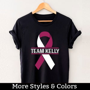 Custom Throat Cancer Awareness Shirt, Personalized Cancer TShirt, Throat Cancer Support Squad Shirts, Throat Cancer Fighter T-Shirt