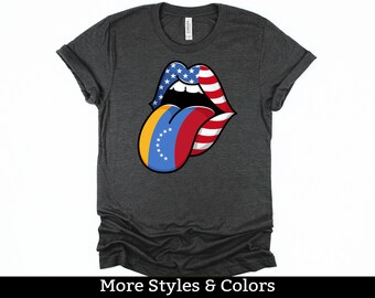 Venezuelan And American Flag Shirt / Sweatshirt / Hoodie, Venezuelan Roots TShirt, Half Venezuelan Half American Shirt, US Venezuela Pride
