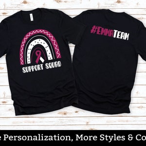 Custom Head And Neck Cancer Awareness Shirt, Head And Neck Cancer Support Squad Tee Shirts, Personalized Cancer Team TShirt