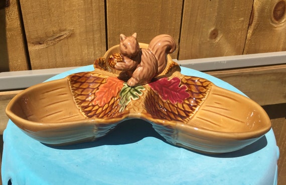 Squirrel Feeder Bird Feeder Adorable Bird Feeder Ceramic Etsy