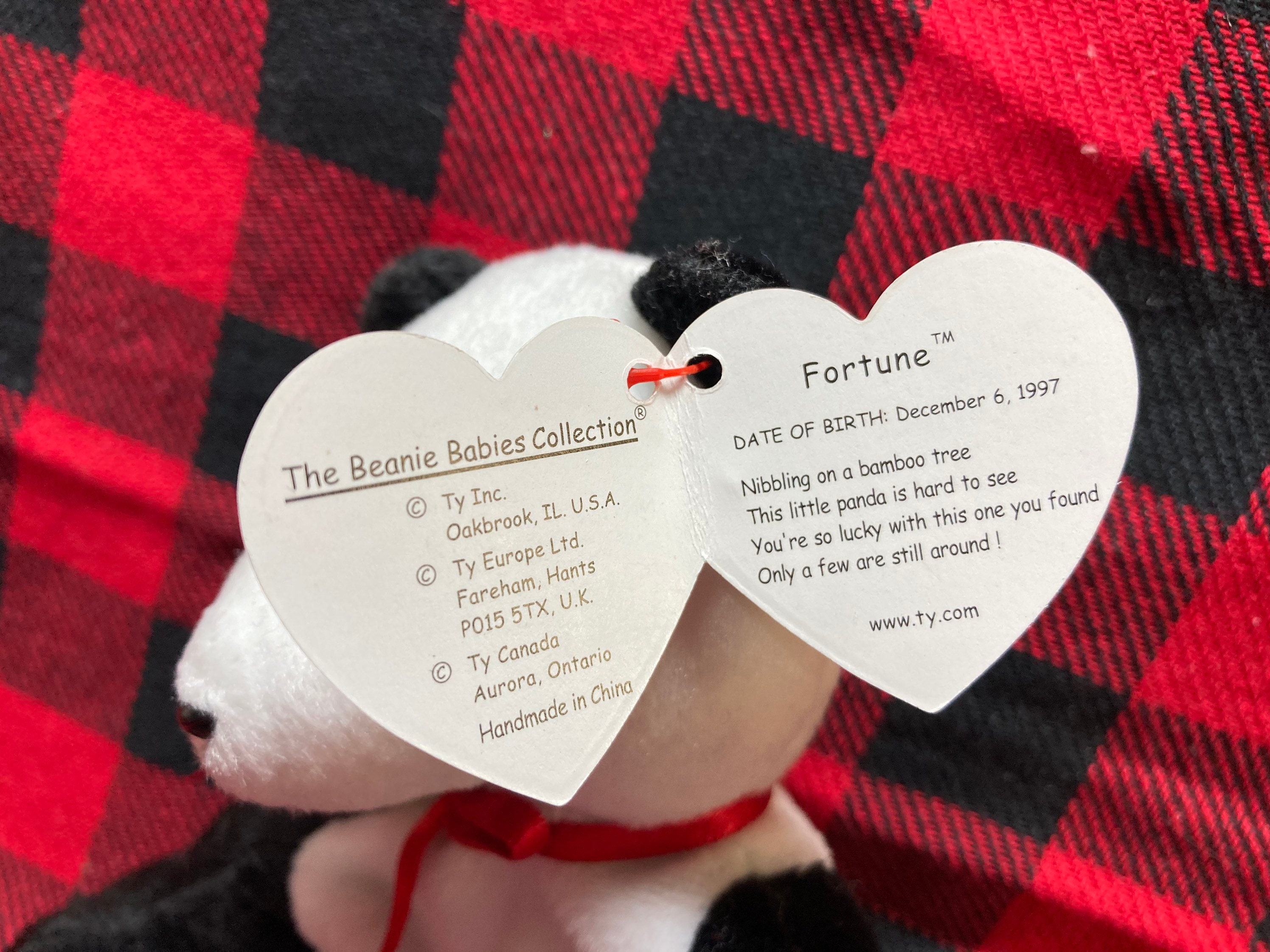 Fortune Panda Bear Beanie Baby Tag Errors | Etsy