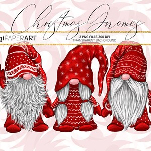 Christmas PNG, Gnome Clipart, Scandinavian Gnomes Clipart, Nordic Gnomes Clip Art, Tomte Nisse Illustration, Graphic PNG Design Elements