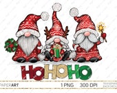 Gnome PNG, Christmas Sublimation Download, Ready to print, HoHoHo Santa Gnomes PNG, Scandinavian Gnomes, Nordic Tomte Gnomes PNG