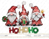 Gnome PNG, Christmas Sublimation Download, Ready to print, HoHoHo Santa Gnomes PNG, Scandinavian Gnomes, Nordic Tomte Gnomes PNG