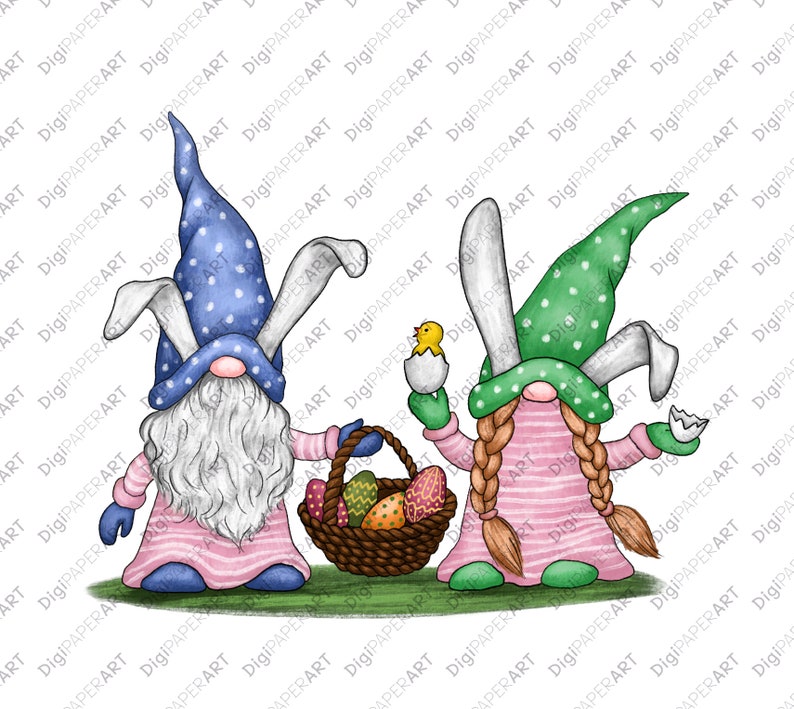Easter Gnomes PNG Spring Gnome Clipart Sublimation PNG Etsy