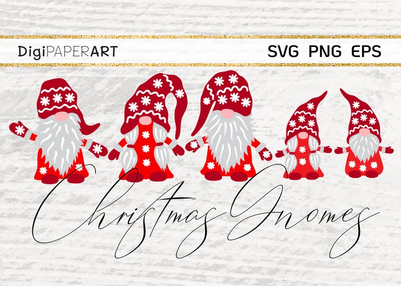 Download Christmas Gnome Family SVG Gnomes PNG EPS Tomte Nisse | Etsy