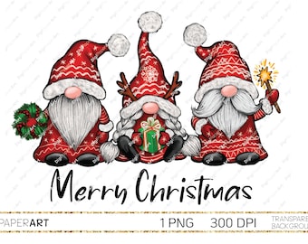 Gnome PNG, Christmas Sublimation Download, Ready to print, Merry Christmas Santa Gnomes PNG, Scandinavian Gnomes, Nordic Tomte Gnomes PNG