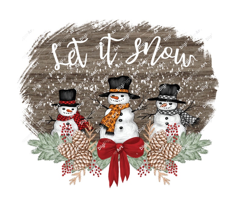 Download Christmas Snowman PNG Let it snow Sublimation Design ...