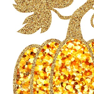 Gold Glitter Pumpkin Clipart, Fall Clipart, Pumpkin PNG, Thanksgiving ...