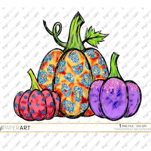Tie dye Leopard Glitter Pumpkins, Tie dye Fall PNG printable, Ready to print sublimation digital design, Thanksgiving Sublimation