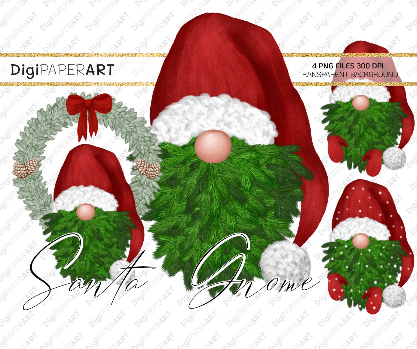 Christmas PNG Santa Gnome PNG Christmas Gnome Clipart | Etsy