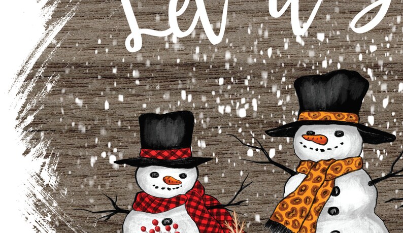 Download Christmas Snowman PNG Let it snow Sublimation Design ...
