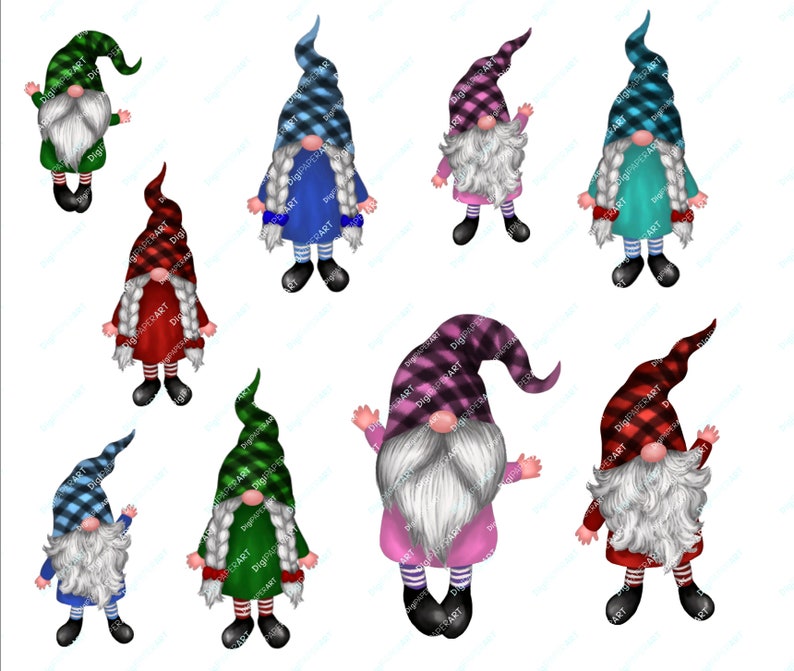 Download Christmas Gnomes Bundle Buffalo Gnomes PNG Girl Gnomes | Etsy