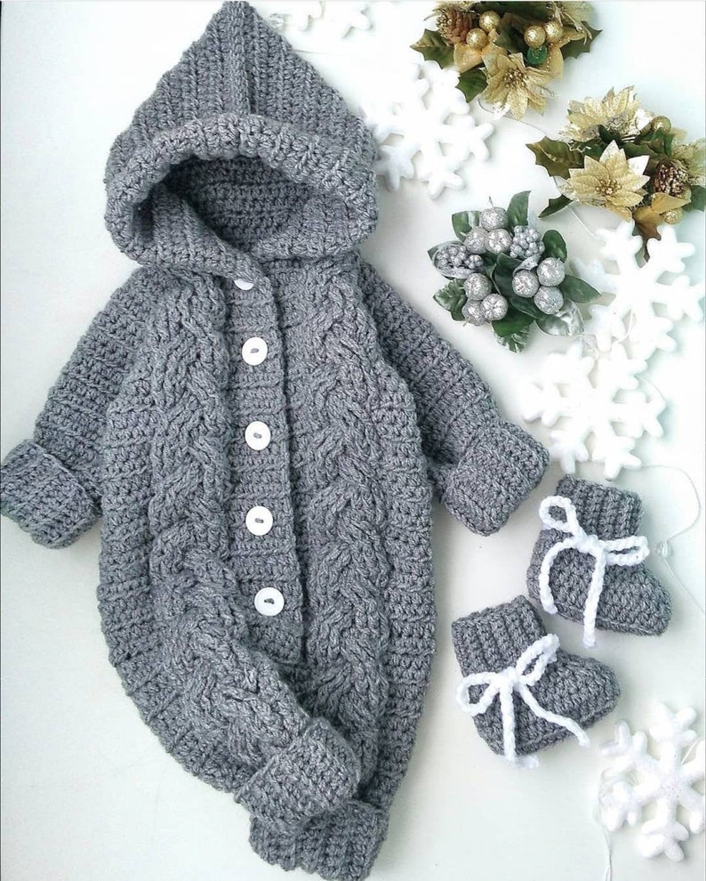 Newborn baby boy coming home outfit knit baby romper baby Etsy