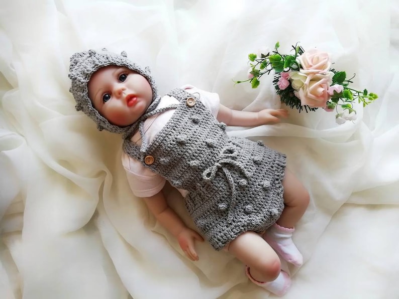 Newborn boy romper newborn photo prop toddler girl clothes baby bonnet baby boy clothes Easter outfit toddler shorts baby pixie bonnet