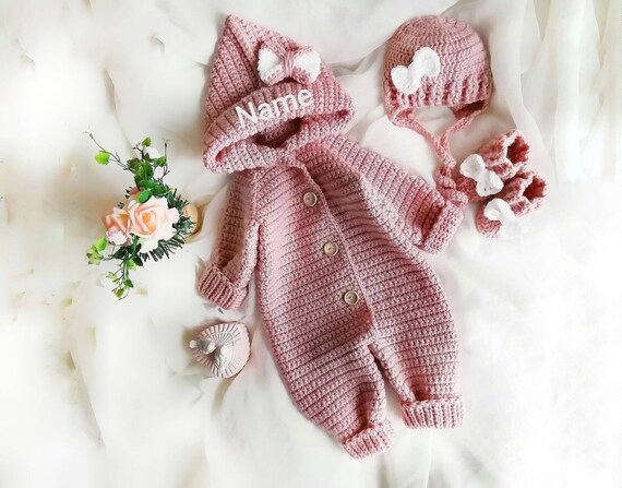 newborn snowsuit girl