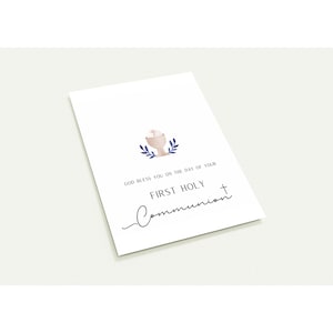 First Communion Flat Card Pack of 10 | Catholic Communion Keepsake | One-Sided Religious Card